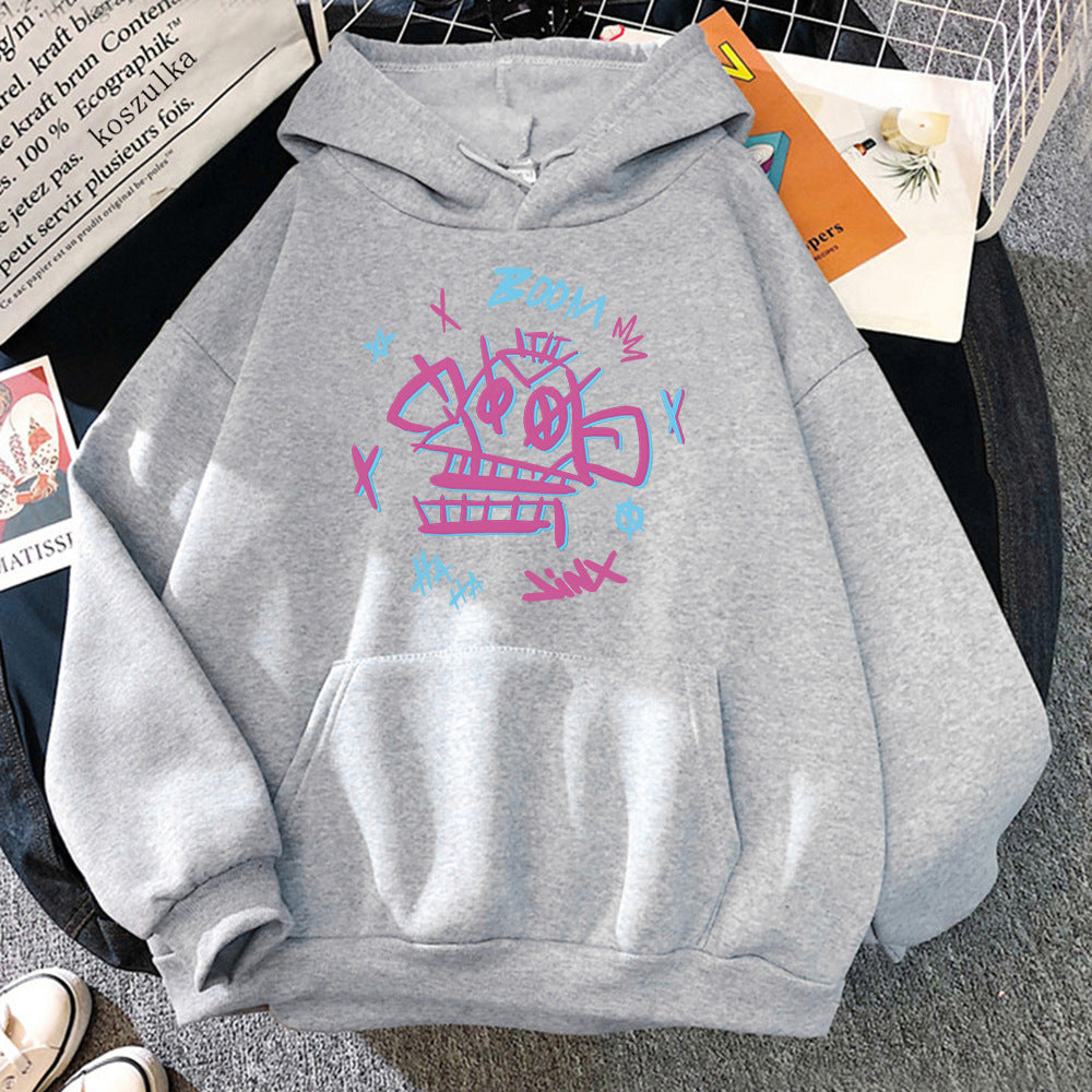 Stilla | Arcane Hættetrøje Harajuku Stil Jinx Og Ekko