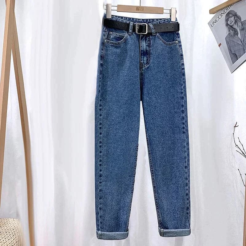 Stilla | Jeans Højtaljet Straight Leg Klassisk 5 Lomme Design Afslappet Komfort på udsalg