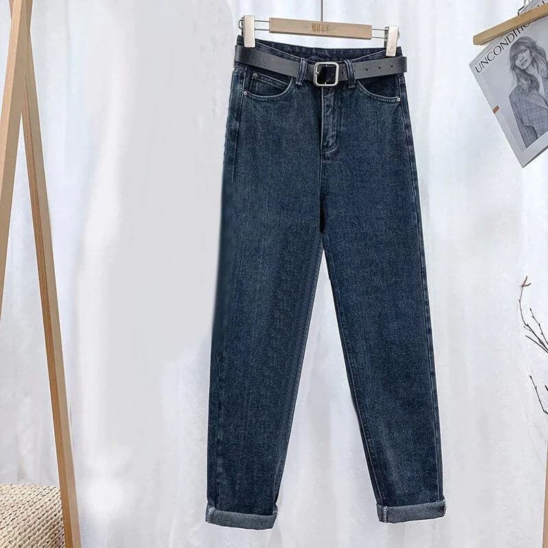 Stilla | Jeans Højtaljet Straight Leg Klassisk 5 Lomme Design Afslappet Komfort på udsalg