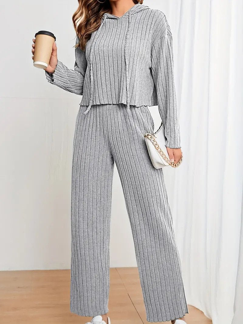 Stilla | Loungewear set | Ribbed two-piece winter clothing for women