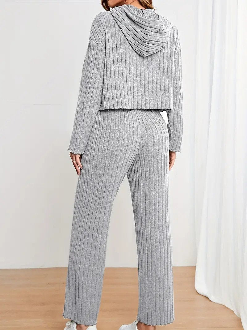 Stilla | Loungewear set | Ribbed two-piece winter clothing for women