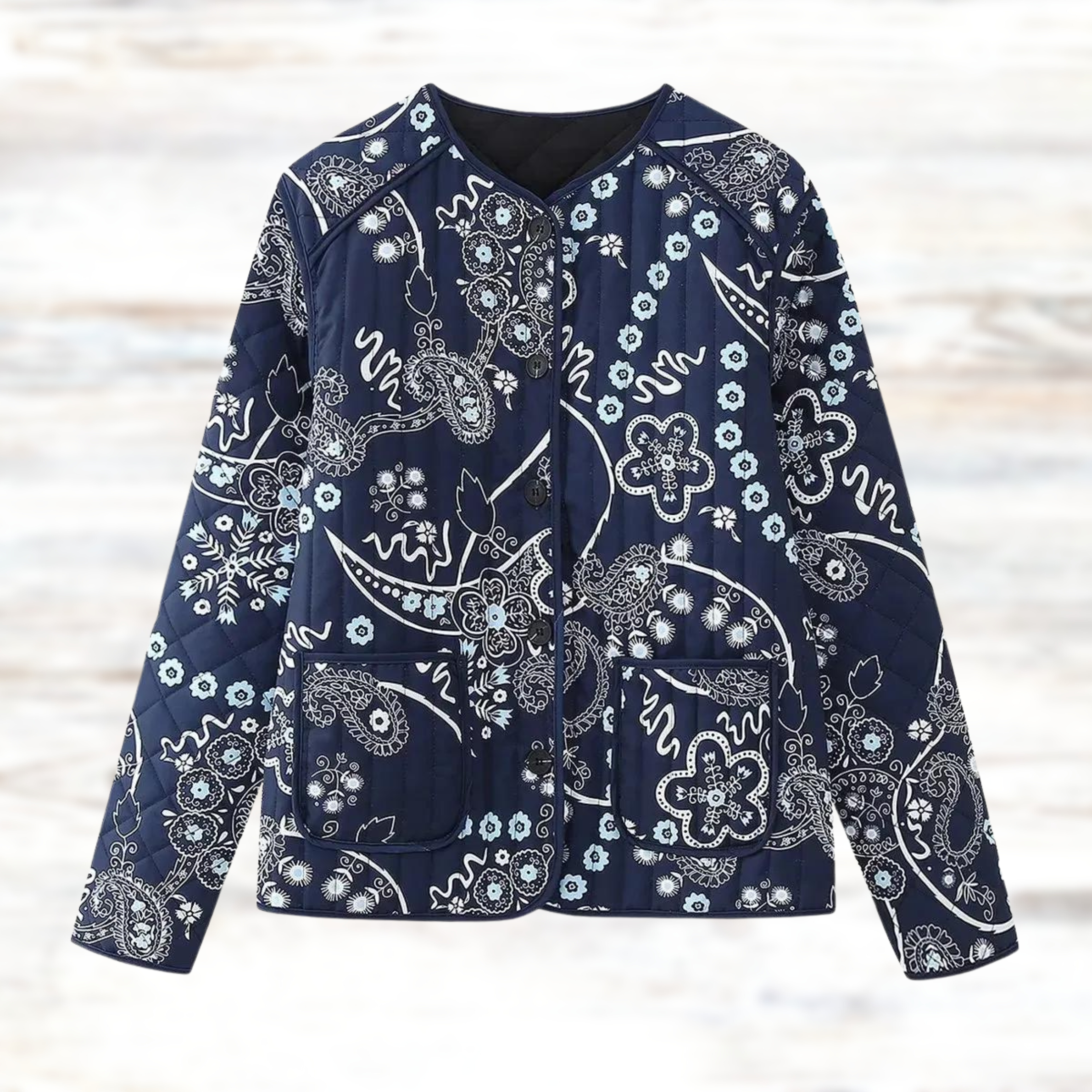 Stilla | Årgang Jakke Med Blomsterprint