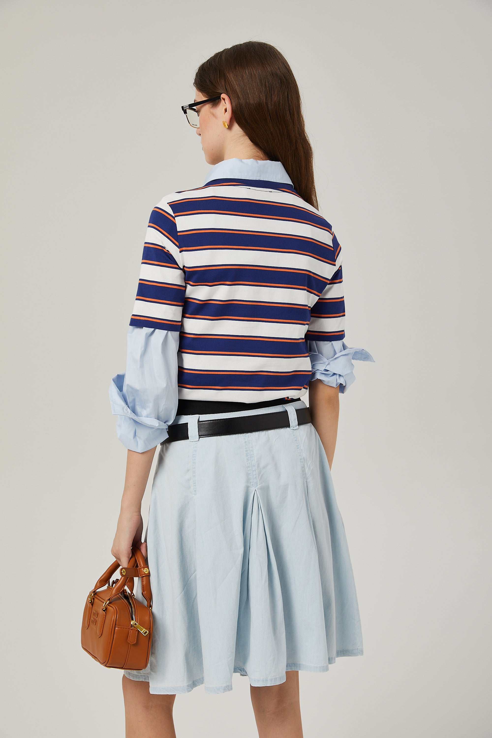 Stilla | Stripe Print Bomulds T-Shirt på udsalg