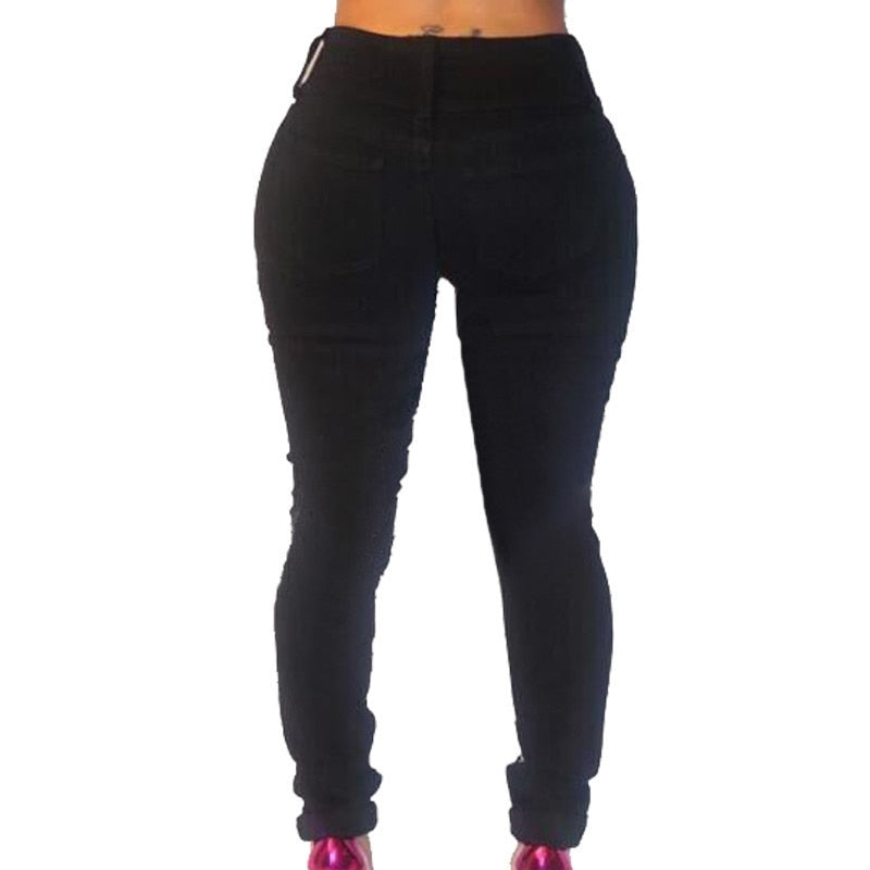 Stilla | Chain Hole Denim 3 Knap Høj Talje Jeans