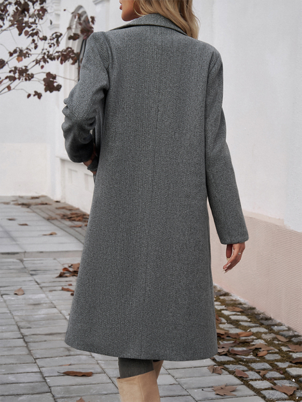 Stilla | Damefrakke Tweed Med Revers Og Lommer