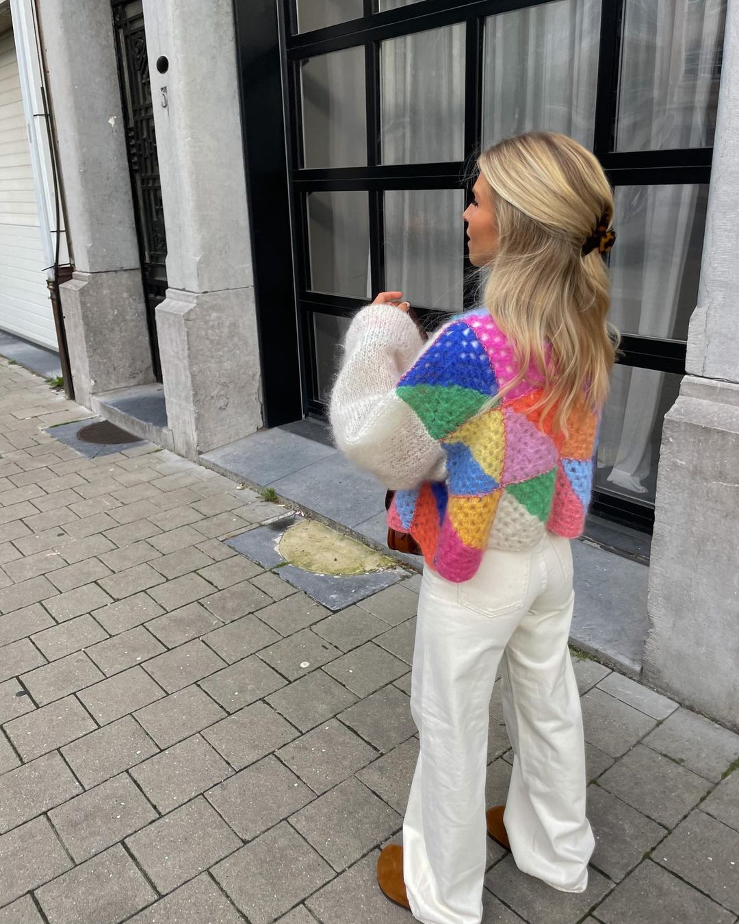 Stilla | Farverig patchworkcardigan