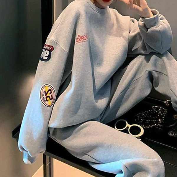 Stilla | Label Rundhalst-shirt Løs Sweatshirt Afslappet Sæt