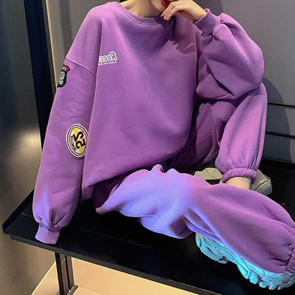 Stilla | Label Rundhalst-shirt Løs Sweatshirt Afslappet Sæt