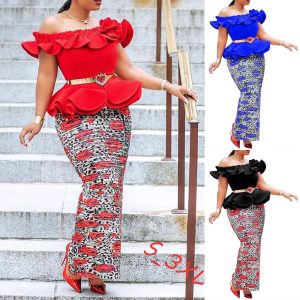 Stilla | Elegant Split Ruffle Hem Evening Dress