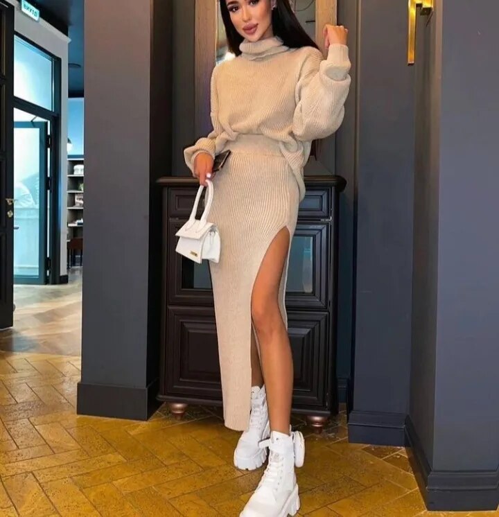 Stilla | Strikket Højhalset Sweater
