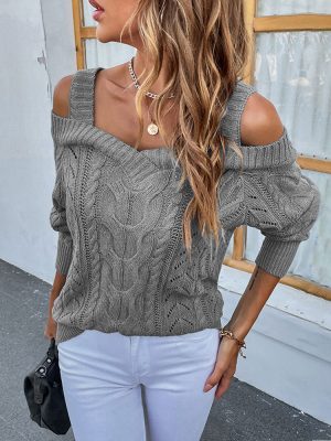 Stilla | Zoé Grå Off the Shoulder Trøje Til Et Elegante Look