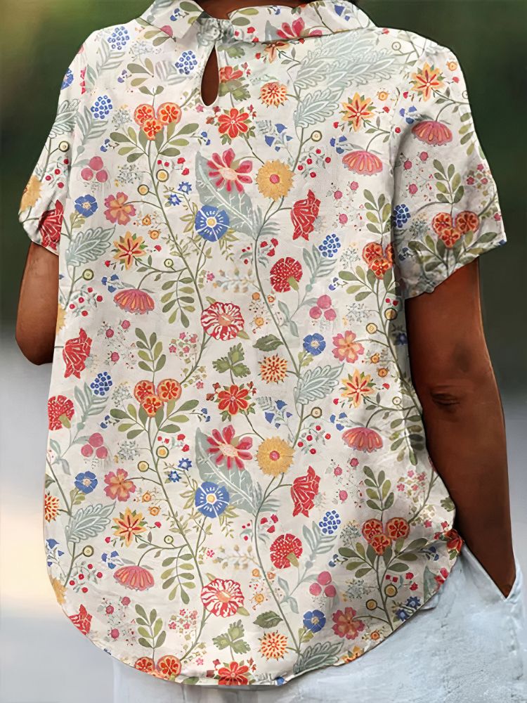 Stilla | Elegant Bluse Med Blomster