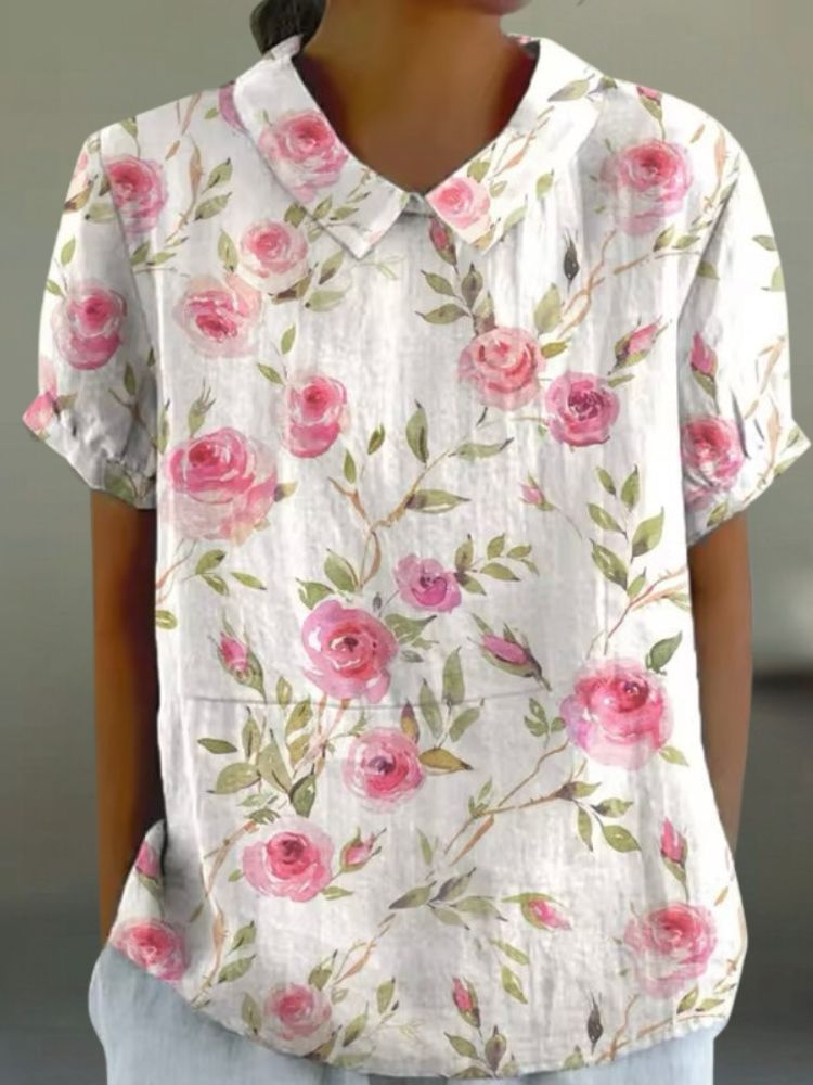 Stilla | Elegant Bluse Med Blomster
