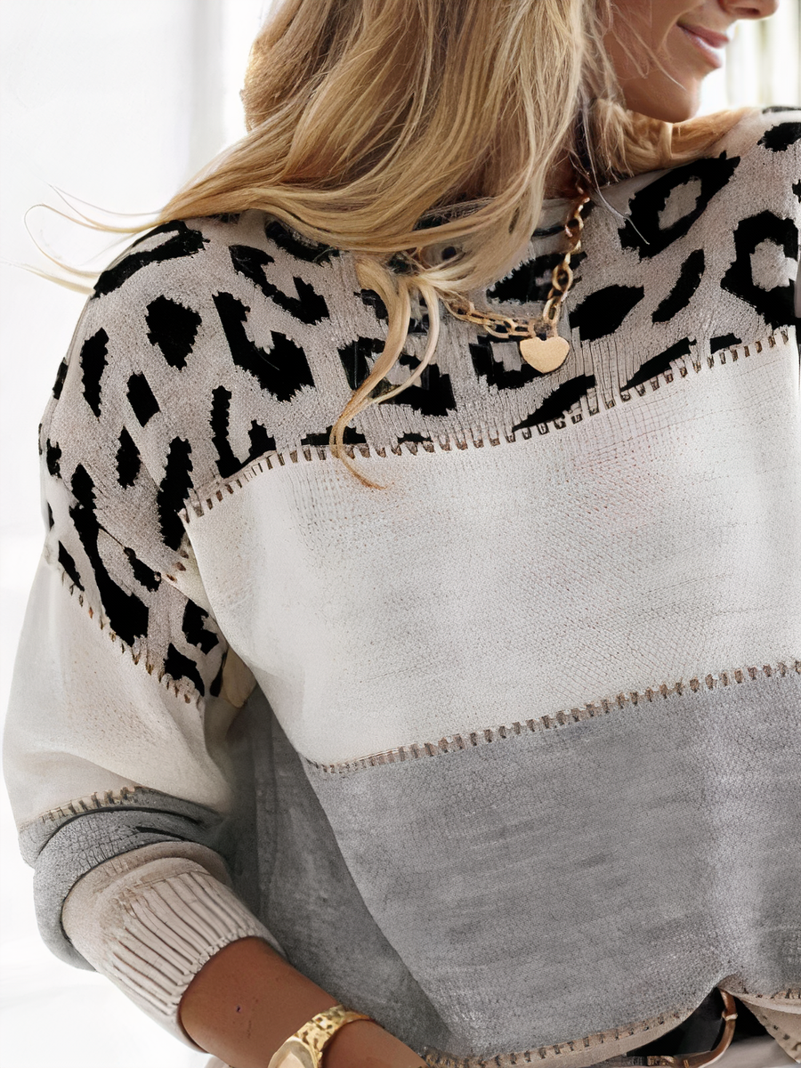Stilla | sweater med pantermønster Levere