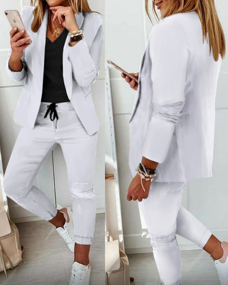 Stilla | Elegant To-delt Blazer Sæt Rabat