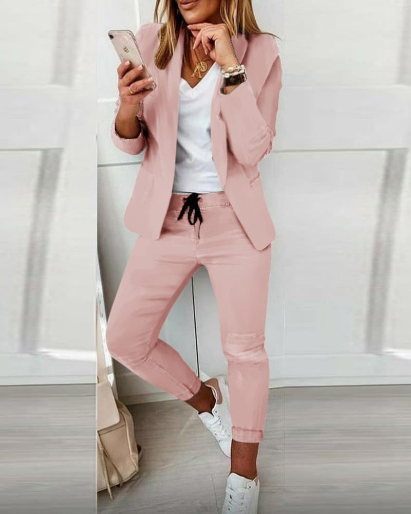 Stilla | Elegant To-delt Blazer Sæt Rabat