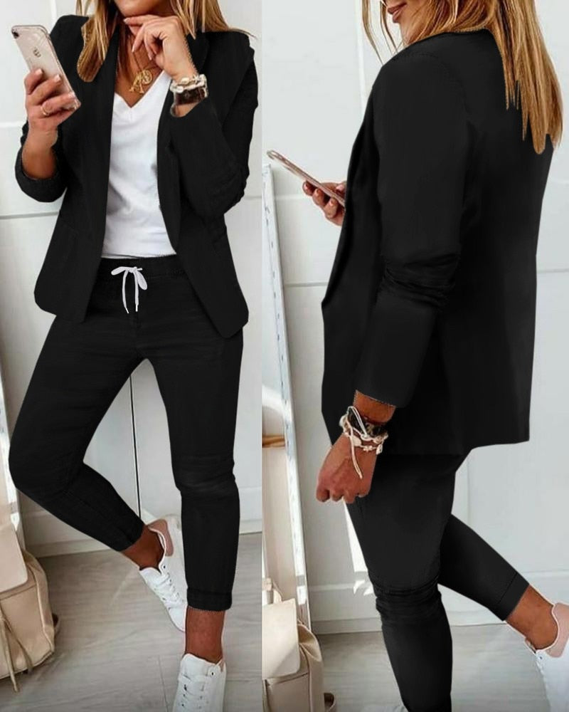 Stilla | Elegant To-delt Blazer Sæt Rabat