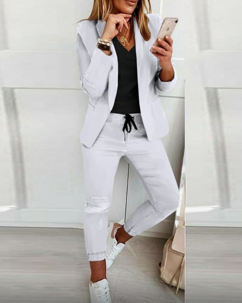Stilla | Elegant To-delt Blazer Sæt Rabat