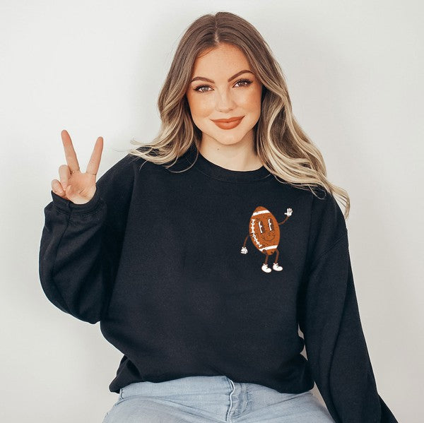 Stilla | Mama Football Front & Back Sweatshirt