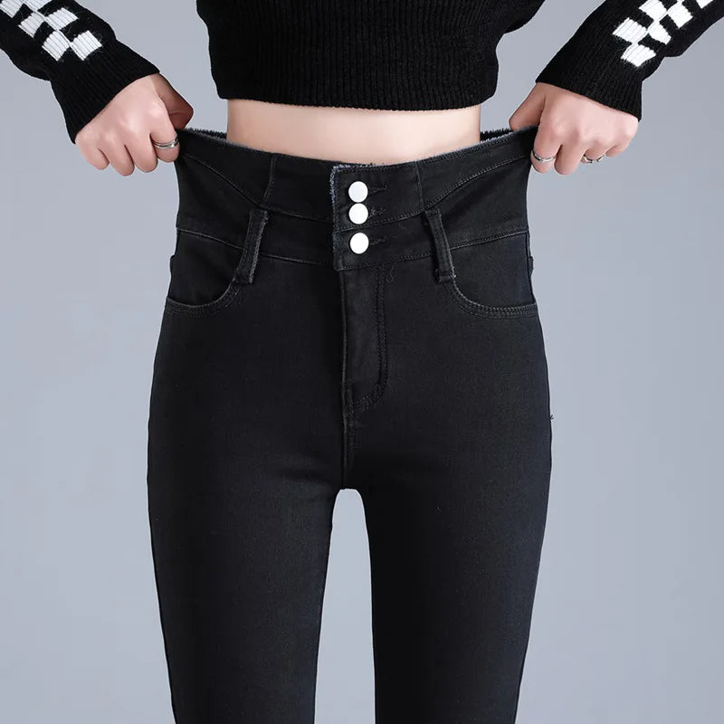 Stilla | Skinny Jeans i Fleece