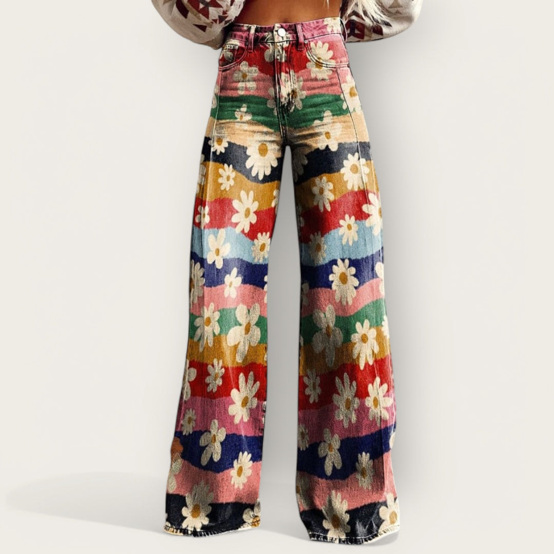 Stilla | Smuk / Retro Blomstrede Bukser