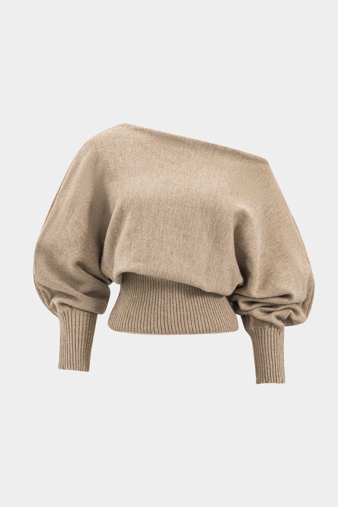 Stilla | Stilfuld Strik to Dels Sæt Med One Shoulder Trøje & Højtaljede Shorts Online Hot Salg