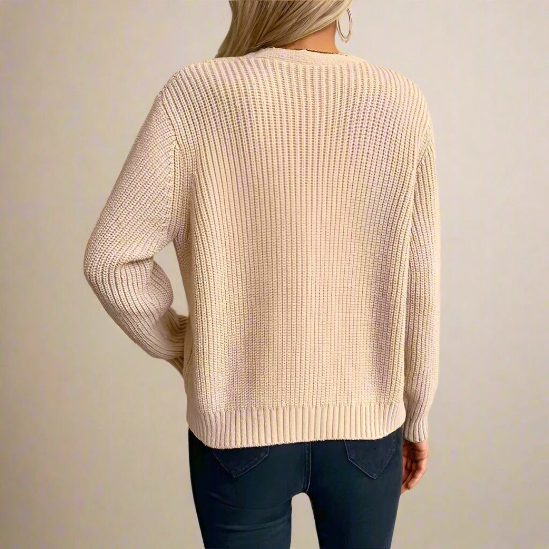 Stilla | Strikjakke med fint mønster på udsalg