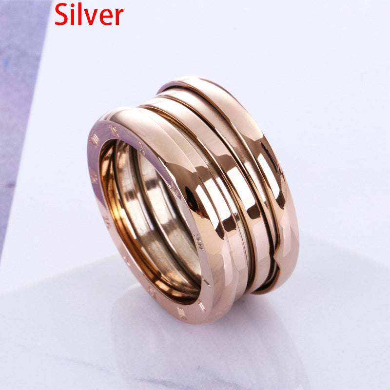 Stilla | Titanium Stål Rosaguld Ring Mode