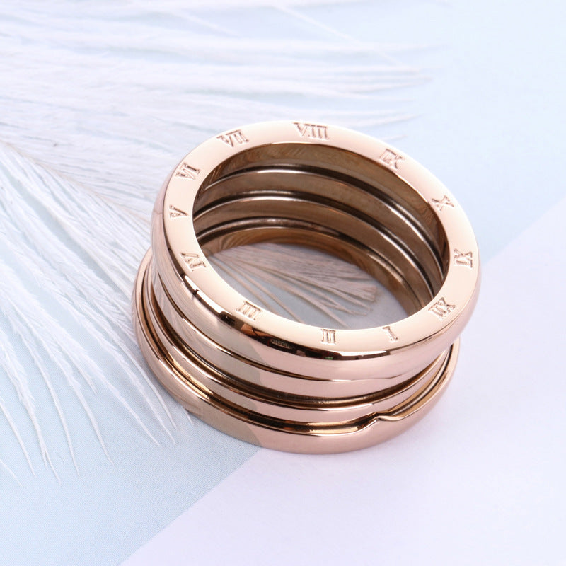 Stilla | Titanium Stål Rosaguld Ring Mode