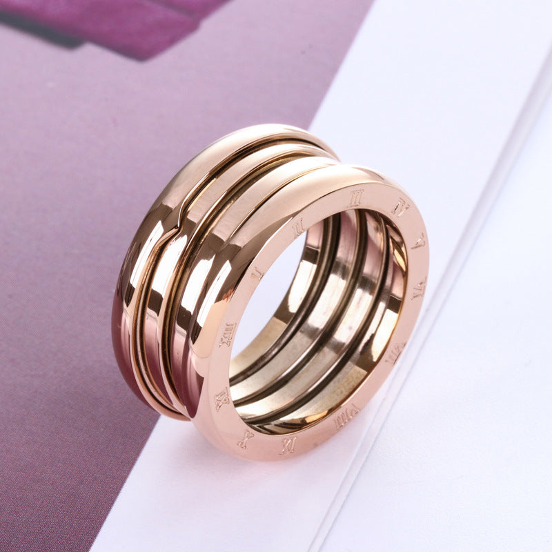 Stilla | Titanium Stål Rosaguld Ring Mode