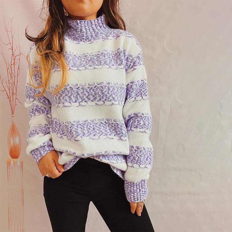 Stilla | Afslappet Stribet Sweater i Blødt Materiale