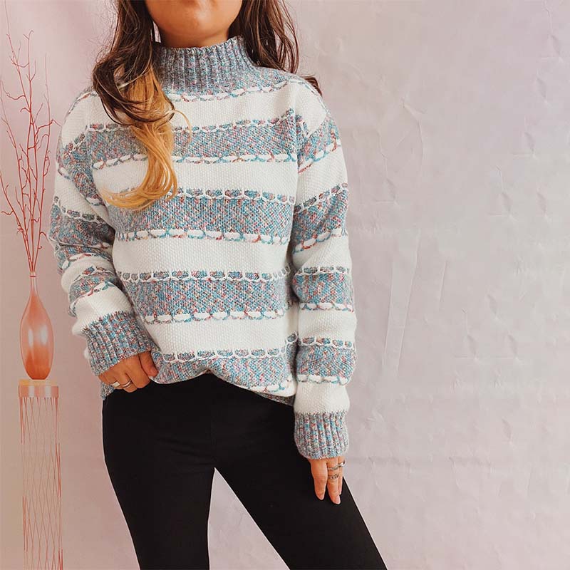 Stilla | Afslappet Stribet Sweater i Blødt Materiale