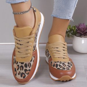 Stilla | Dame Sneakers Med Leopardsmønster