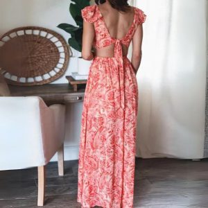 Stilla | Boheme Flæseviklekjole med Blomstermønster