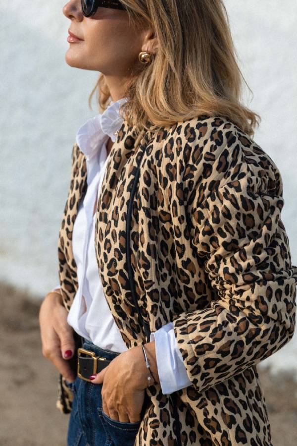 Stilla | Leopardmønster Stikset Jakke