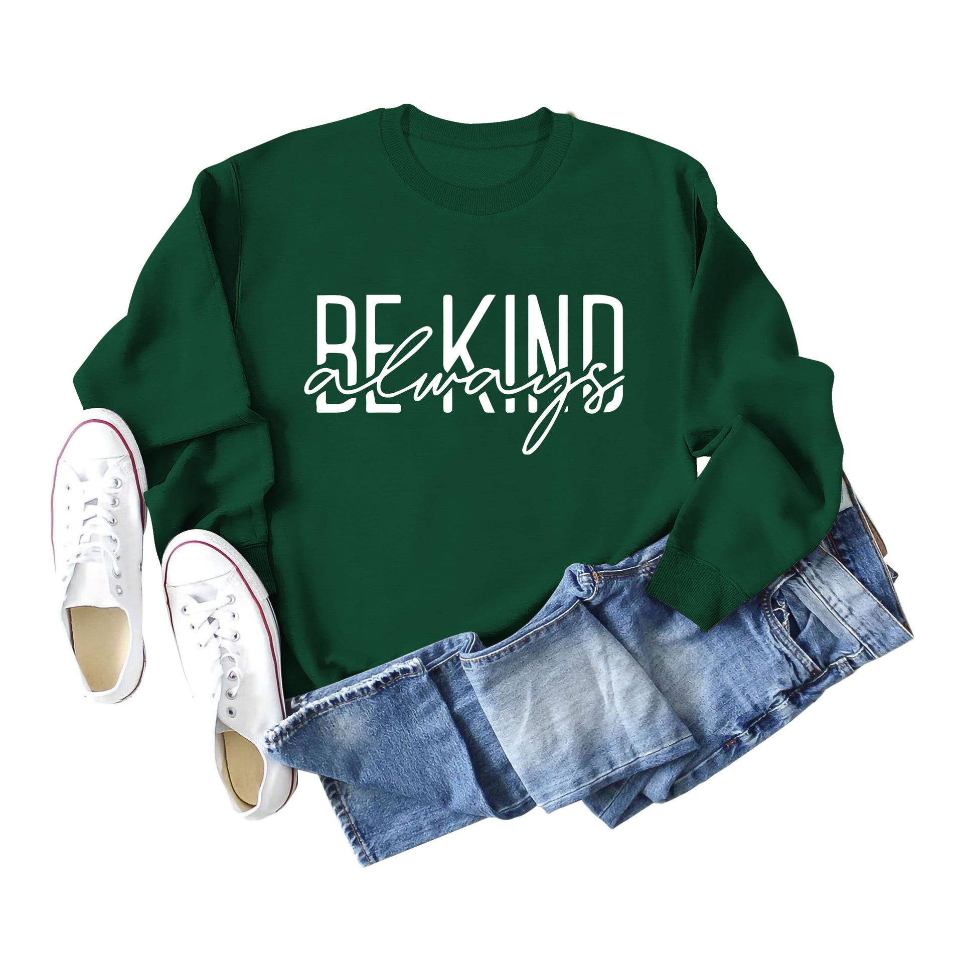 Stilla | O Hals Lange Ærmer Bogstav Print Sweatshirt