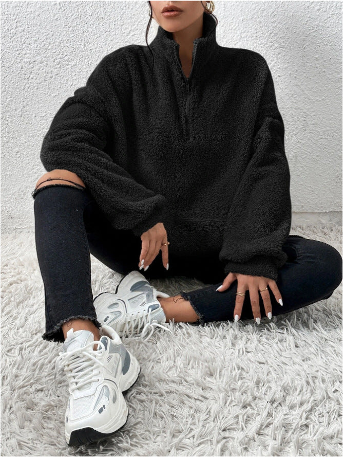 Stilla | Sweatshirt med ståkrave