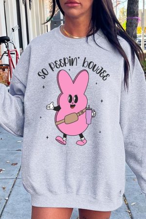 Stilla | Tumbler Bunny Grafik Fleece Sweatshirts