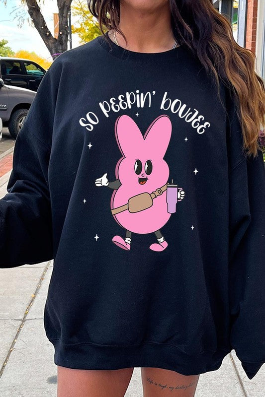 Stilla | Tumbler Bunny Grafik Fleece Sweatshirts