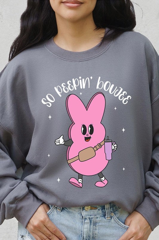 Stilla | Tumbler Bunny Grafik Fleece Sweatshirts