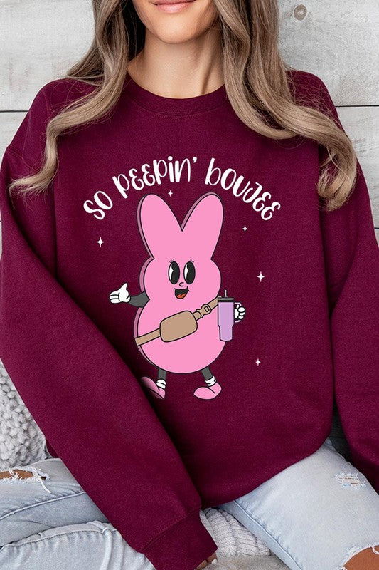 Stilla | Tumbler Bunny Grafik Fleece Sweatshirts