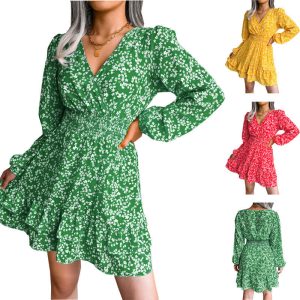 Stilla | Strop Floral Chiffon Sommerkjole