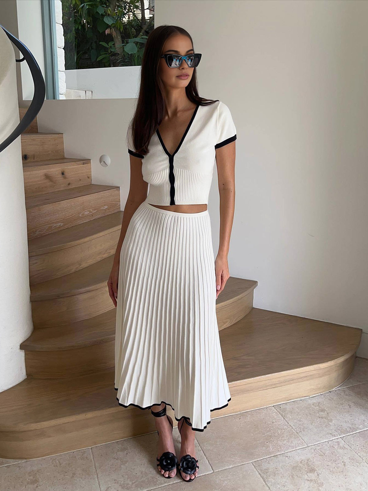 Stilla | Trim Sweater Nederdel Sæt til Kvinder Online salg