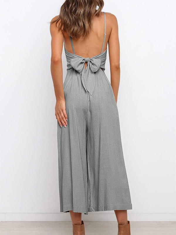 Stilla | Dame Jumpsuits Solid Sling Offentlig Ryg Uden Ærmer Jumpsuit
