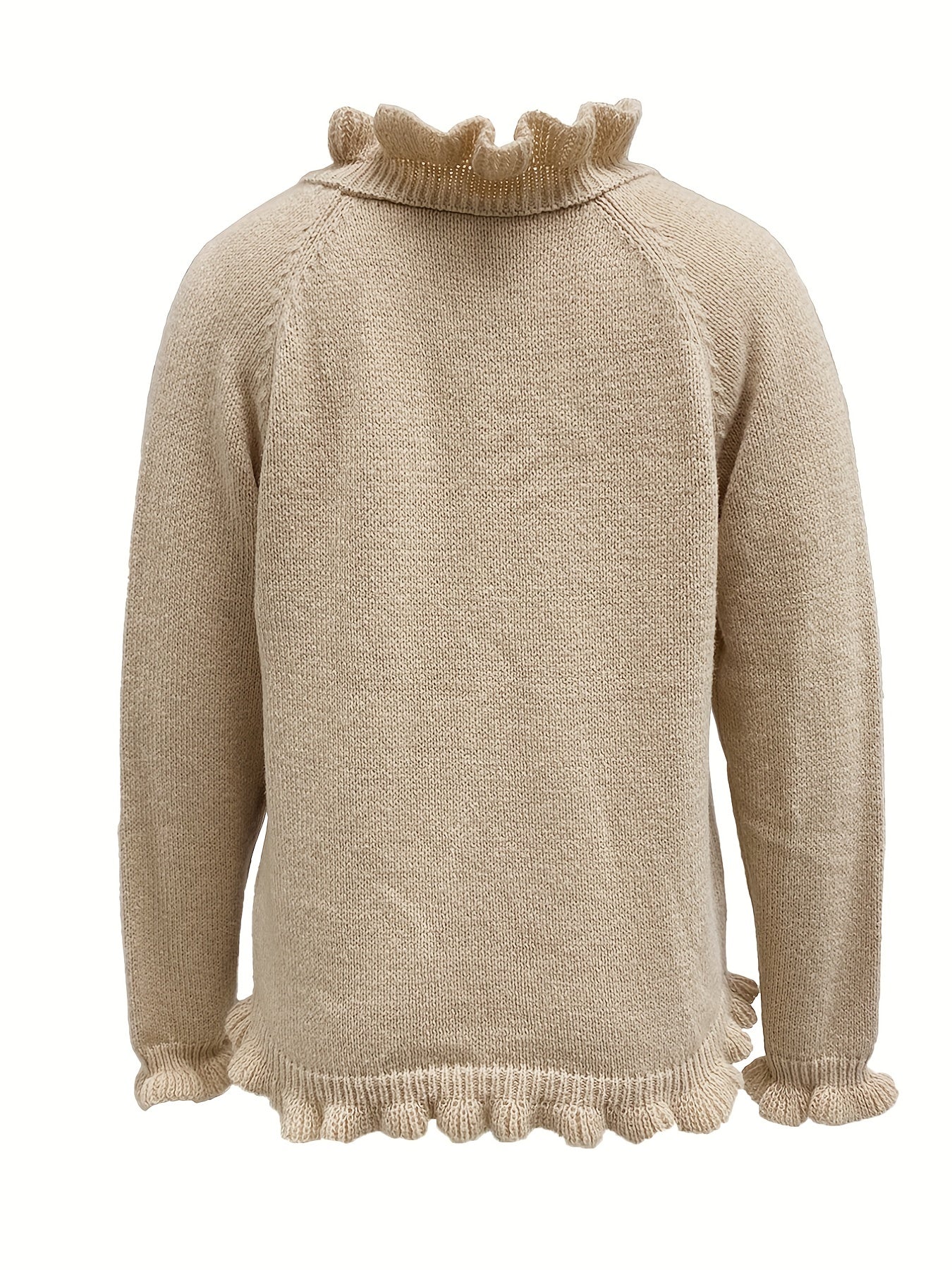 Stilla | V-hals sweater med flæser i bunden med knapper