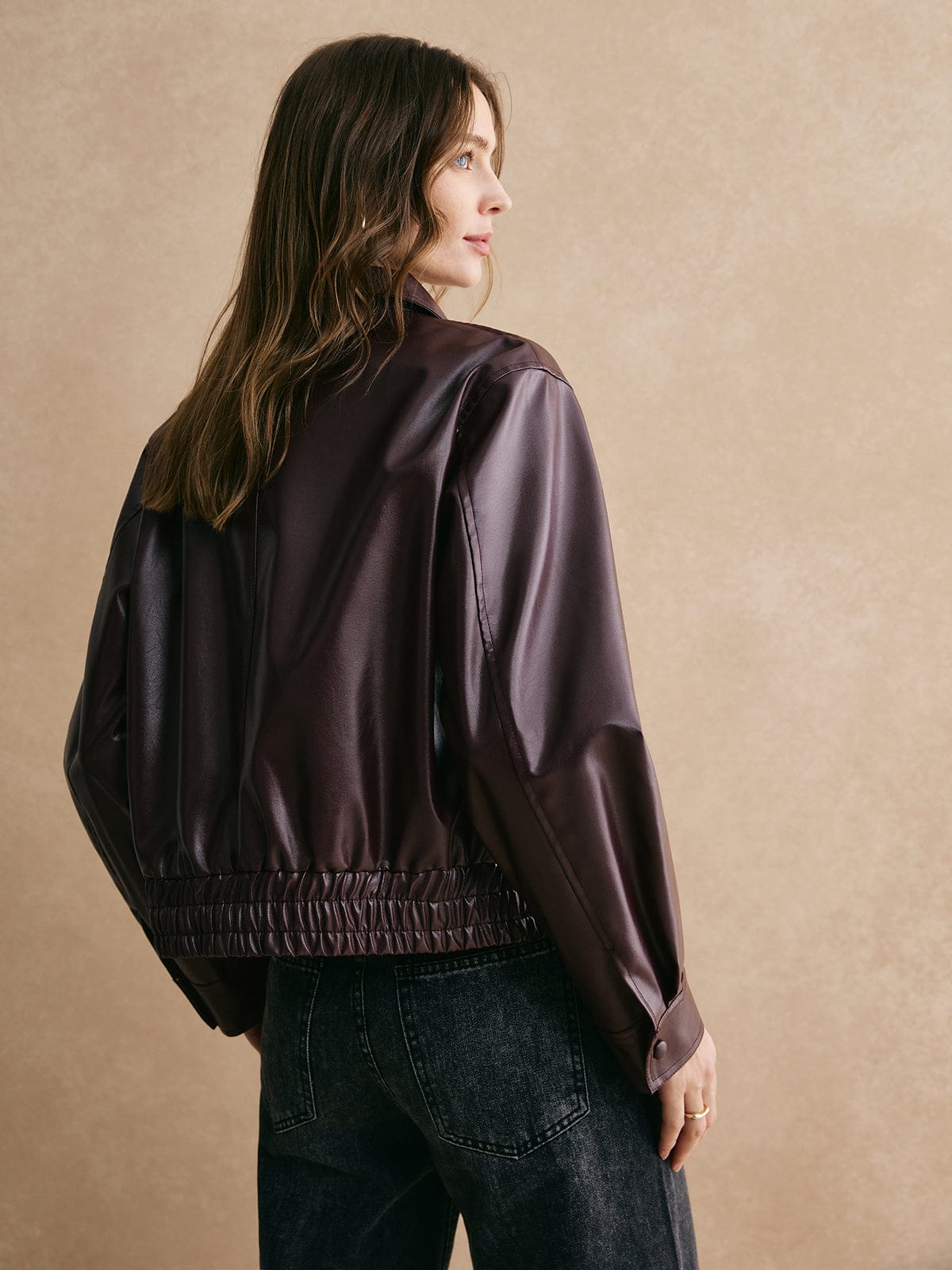 Stilla | Cropped Læderjakke Moderne, Elegant & Tideless