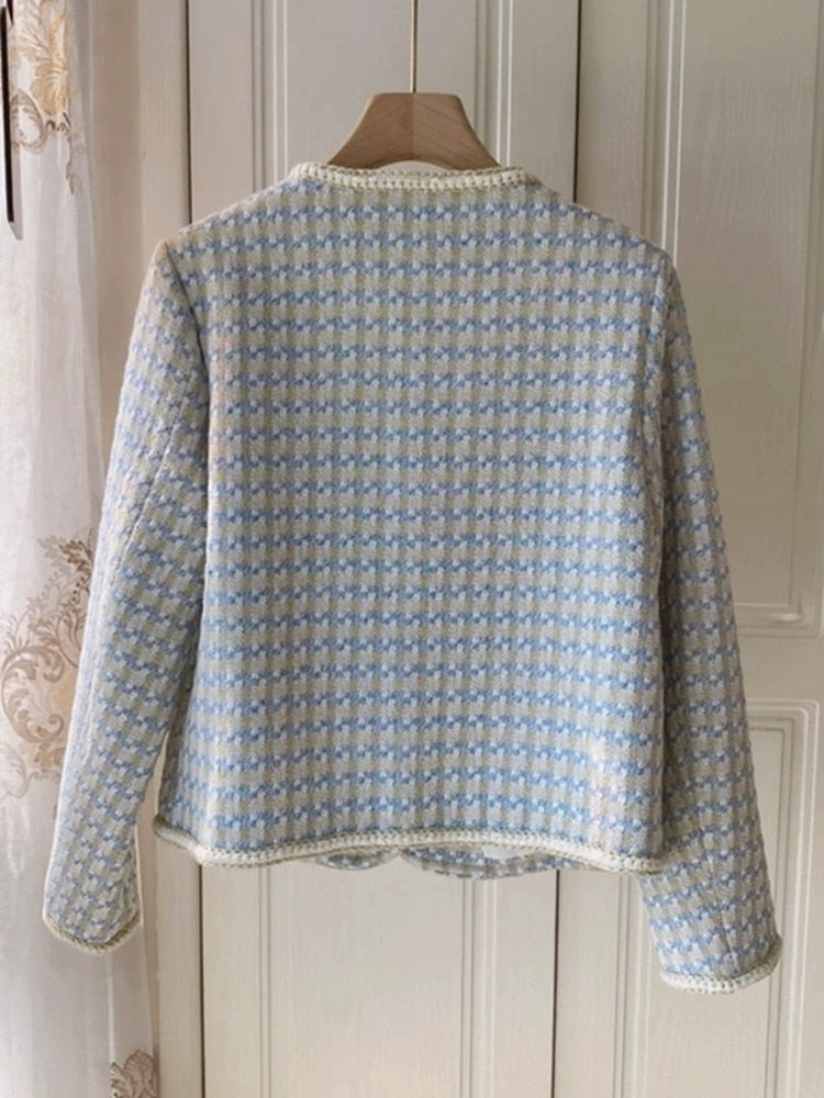 Stilla | Tweed Kort Ternet Damefrakke