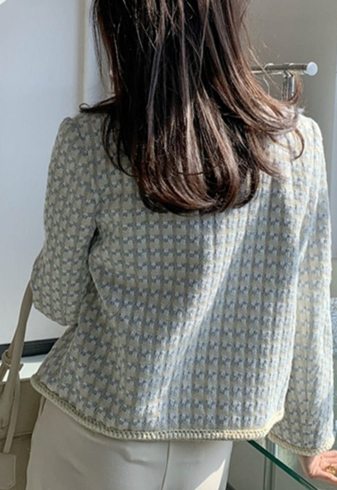 Stilla | Tweed Kort Ternet Damefrakke