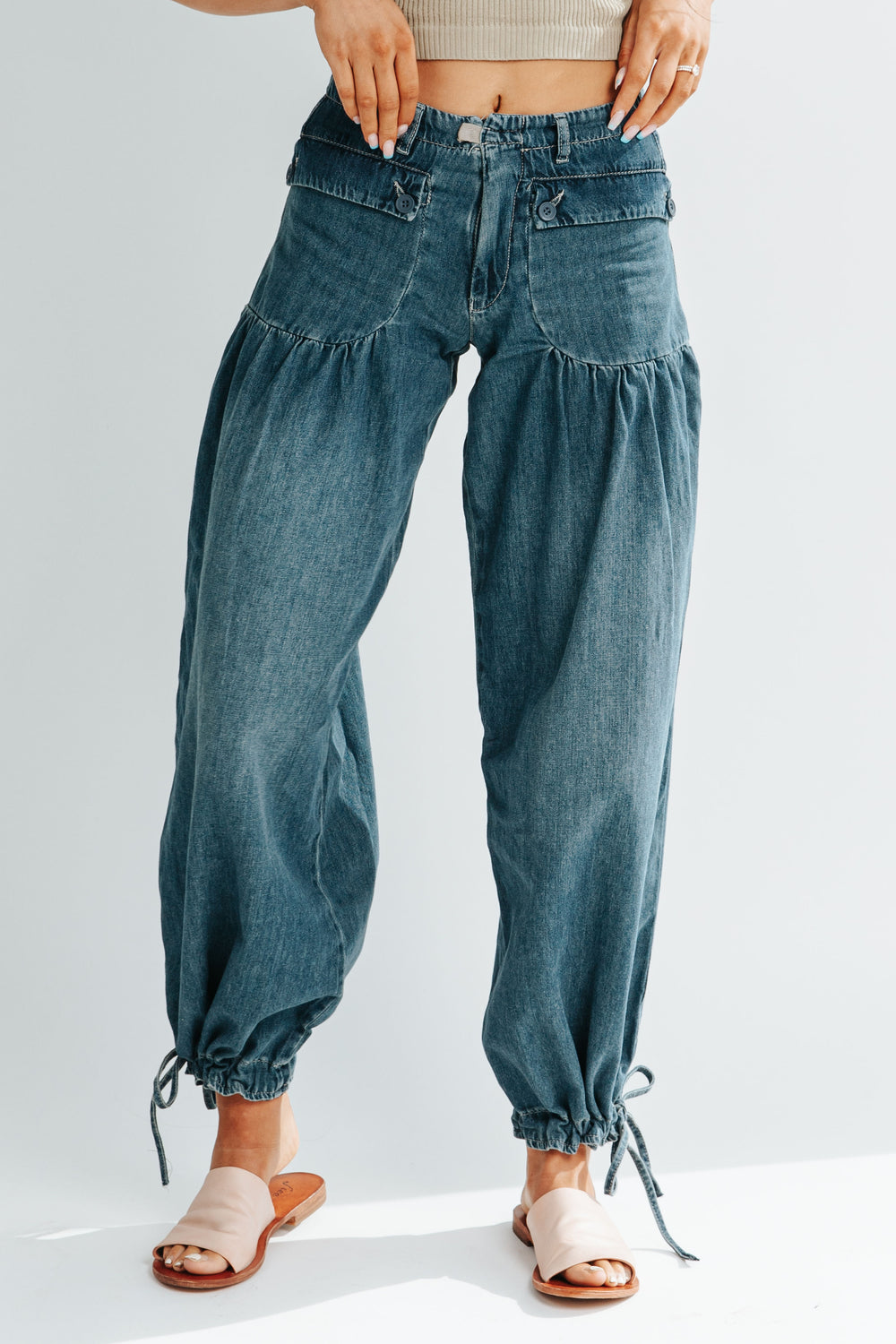 Stilla | Lommer Snøre Ballon Jeans Online salg