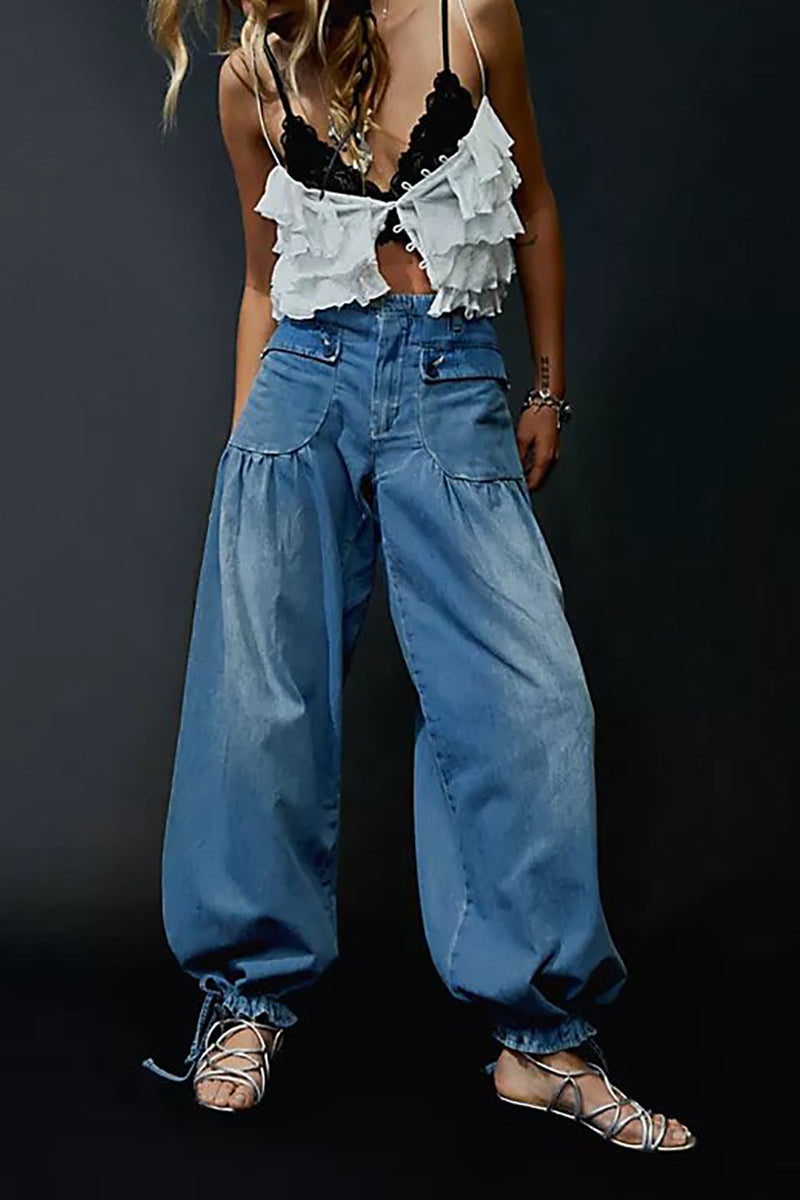 Stilla | Lommer Snøre Ballon Jeans Online salg